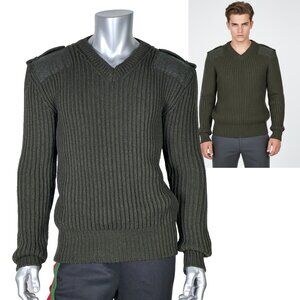 McQ by ALEXANDER MCQUEEN SWEATER OLIVE GREEN WOOL CASHMERE sz L LARGE